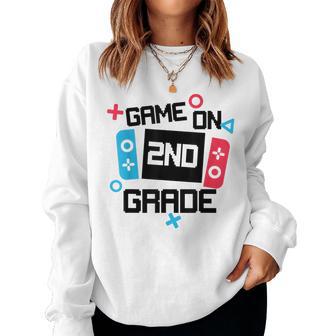 Gamer Back To School Boy Game On Second 2Nd Grade Women Sweatshirt - Thegiftio UK