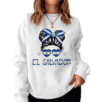 Girls El Salvador- Flag Salvadoran Hispanic Heritage Women Sweatshirt - Thegiftio UK