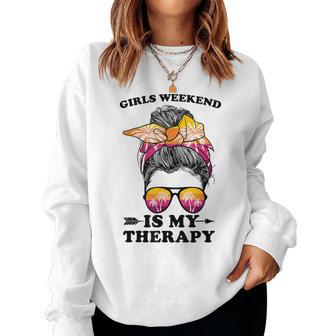 Girlswochenende Ist Meine Therapie Summer Holiday Sweatshirt Frauen - Geschenkecke