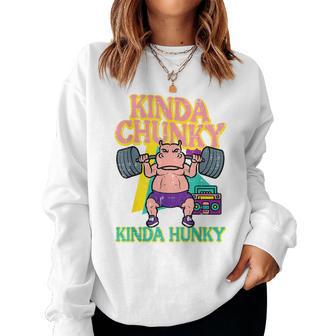 Gym Kindy Chunky Hunky Hippo Workout Fitness Women Women Sweatshirt - Thegiftio UK