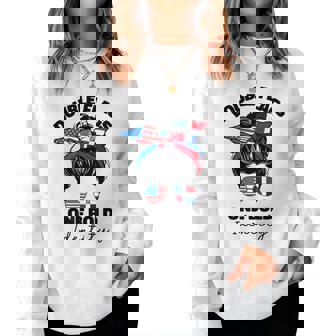 Half Dominican And American Dominicana Republic Flag Girl Women Sweatshirt - Seseable