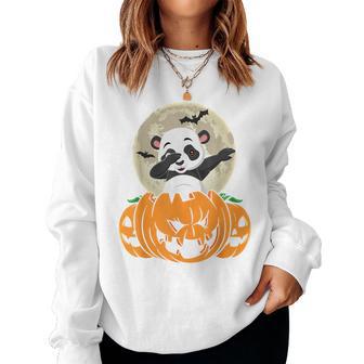 Halloween Cute Dabbing Panda Dab Dance Women Sweatshirt - Thegiftio UK