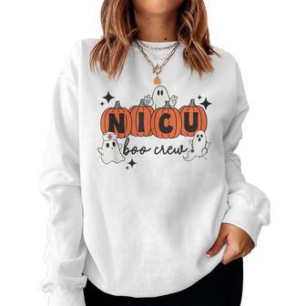 Halloween Nicu Boo Crew Nicu Nurse Squad Hospital Party Women Sweatshirt - Thegiftio UK