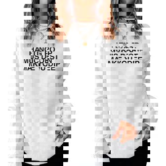 Hating Pop Doesn't Make You Deep Music Joke Sarcastic Women Sweatshirt - Thegiftio