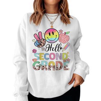 Hello Second Grade 2Nd Grade First Day Of School Women Sweatshirt - Thegiftio UK