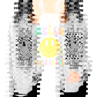 Hello Sixth Grade Teachers Students Back To School 6Th Grade Women Sweatshirt - Thegiftio