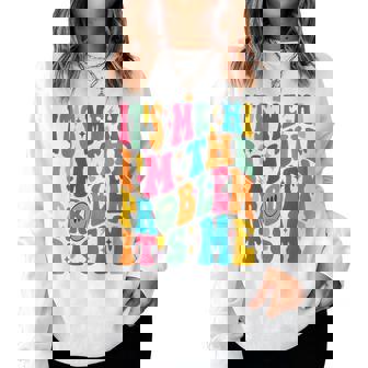 It's-Me Hi I'm The Problem It's-Me Meme Vintage Groovy Women Sweatshirt - Thegiftio UK