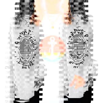 Je Suis Le Capitaine Je Fais Navire Arriver Drôle Ponton Bateau Sweat-shirt pour femme - Cadeauxyz