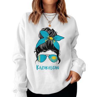 Kazakhstan Girl Kazakhstan Girl Kazakhstan Woman Flag Sweatshirt Frauen - Geschenkecke