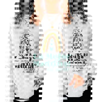 La Mejor Madrina Del Mundo Lindo Boho Rainbow Madrina Sudadera Mujer - Regaloses