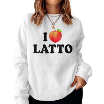 I Love Lattoo Peachh Sarcastic Saying For Women Women Sweatshirt - Thegiftio UK