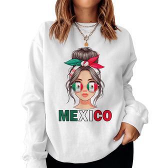 Mexico Girl Mexico Flag For Patriotic Mexican Girl Women Sweatshirt - Thegiftio UK