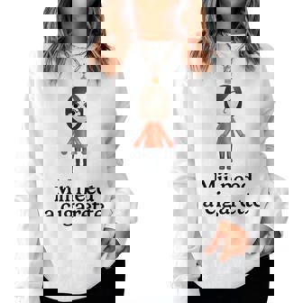 Mii Need A Cigarette Humour Women Women Sweatshirt | Mazezy