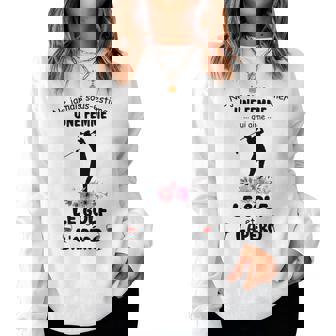 Ne Jamais Sous-Estimer Une Qui Aime Le Golf Et L'apéro Sweat-shirt pour femme - Cadeauxyz