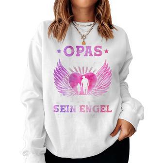 Opas Girl Ich War Once Sein Angel Jetzt Ist Er Meiner Sweatshirt Frauen - Geschenkecke