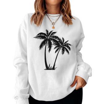 Palm Trees Summer Sun Beach Women's Sweatshirt Frauen - Geschenkecke