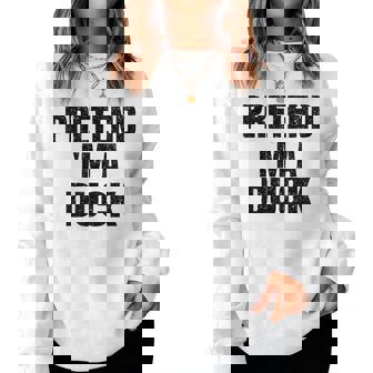 Pretend I'm A Duck Family Group Costume Lazy Easy Halloween Women Sweatshirt | Mazezy