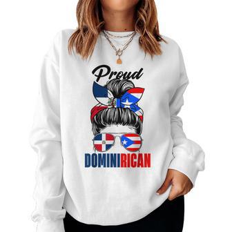 Proud Dominirican Girl Puerto Rico & Dominican Republic Flag Women Sweatshirt - Thegiftio UK