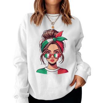 Ragazza Italiana Italian Girl Italia Italy Flag Women's Sweatshirt Frauen - Seseable