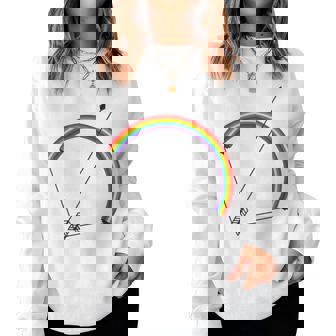 Rain Bow Arrow Heart Pointer Gay Pride Lgbt Rainbow Color Women Sweatshirt - Monsterry