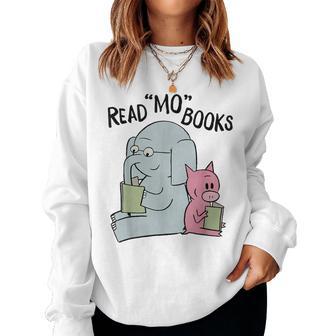 Read Mo Book Cute School Teacher Librarian Book Lover Women Sweatshirt - Thegiftio UK