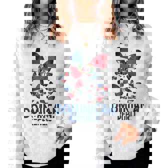 Republica Dominicana Butterfly For & Dominican Flag Women Sweatshirt | Seseable CA