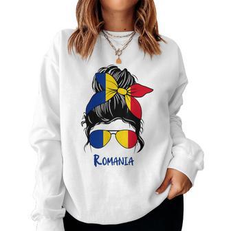 Romania Girls' Romania Woman Flag Sweatshirt Frauen - Geschenkecke