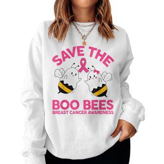 Save The Boobees Boo Bees Breast Cancer Halloween Women Women Sweatshirt - Thegiftio UK