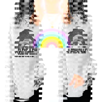 Schleswig Holstein Germany Lgbtq Distressed Gay Rainbow Women Sweatshirt - Monsterry