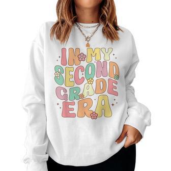 In My Second Grade Era 2Nd Grade Groovy Back To School Women Sweatshirt - Thegiftio UK