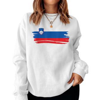 Slovenia Flag Slovenian Map Slovenia For Women Women Sweatshirt - Thegiftio UK