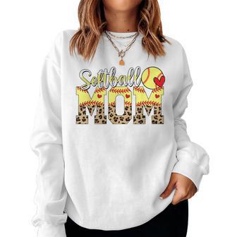 Softball Mama Mom Mother Mother's Day Cheering Boy Sport Women Sweatshirt - Thegiftio UK