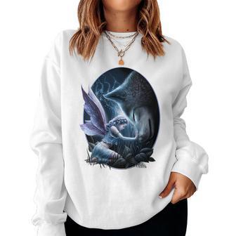 Spiral Original Sacred Bond Fairy And Wolf Women Sweatshirt - Thegiftio UK