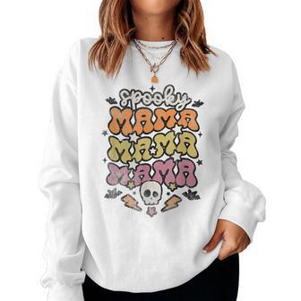 Spooky Mama Mini Mom And Baby Matching Outfits Halloween Women Sweatshirt - Thegiftio UK