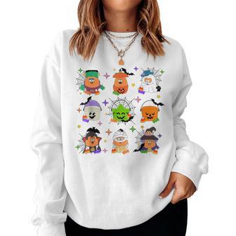 Spooky Nuggets Meal Bucket Halloween Chicken Nuggets Women Sweatshirt - Thegiftio UK