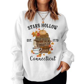 Star Fall Hollow Autumn Connecticut Women Sweatshirt - Thegiftio UK