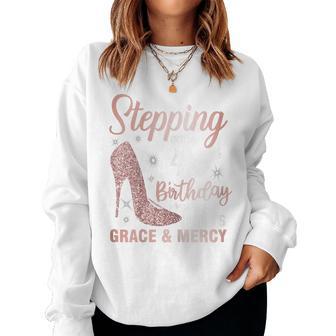 Stepping Into My 46Th Birthday 46 Year Old Bday Women Sweatshirt - Thegiftio UK
