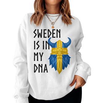 Sweden Dna Swedish Flag Viking Norse Swedes Women Women Sweatshirt - Thegiftio UK