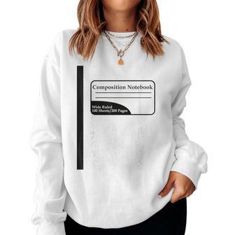 Teacher Composition Book Notebook Costume Matching Group Women Sweatshirt - Thegiftio UK