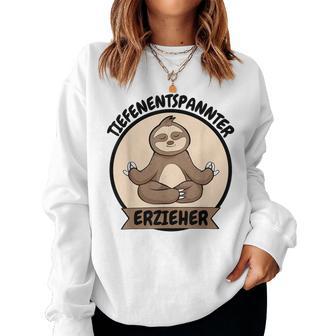 Teacher Deep-Relaxed Sloth Yoga Sweatshirt Frauen - Geschenkecke