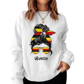 Uganda Girl Ugandan Girl Uganda Woman Flag Women Sweatshirt - Thegiftio UK