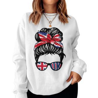 Uk For Girl Great Britain Flag For Great Britain Woman Women Sweatshirt - Thegiftio UK