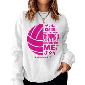 Volleyball For N Girls Christian Christ Women Sweatshirt - Thegiftio UK