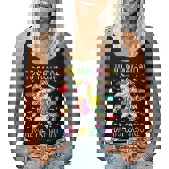 100Th Day Of School Unicorn 100 Magical Days Teacher Girls Women Tank Top | Seseable UK