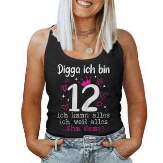 12 Birthday Girl Digga Ich Bin 12 Jahre Nager Tank Top Frauen - Geschenkecke