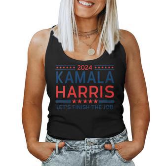 2024 KamalaLet's Finish The Job Madam President Women Tank Top - Monsterry