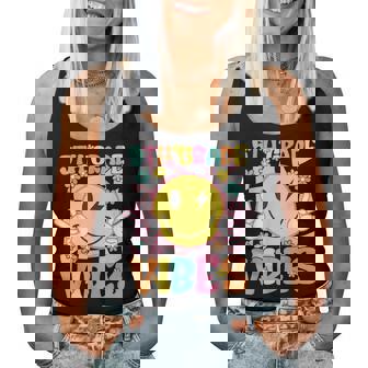 5Th Grade Vibes Smile Face Back To School Fifth Grade Women Tank Top - Thegiftio