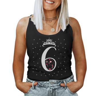 6 Herzen Krone 6 Jahre Alt Happy 6Th Birthday Mädchen Frauen Tank Top Frauen - Geschenkecke