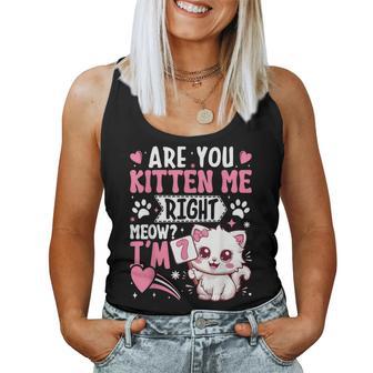 7Th Birthday Girl 7 Year Old Kitten Cat Happy Bday Women Tank Top - Thegiftio UK