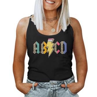 Abcd Rock Teacher Student Back To School First Day Of School Women Tank Top - Thegiftio UK